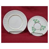 Vintage Belleek Plate & Saucer