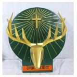 Jï¿½germeister deer logo wall bar signage.