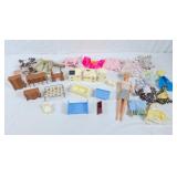 Doll furniture and lucky doll with extra clothes