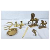 Brass decor! Horse, Unicorn, pocket change dish,