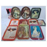 Pepsi-Cola trays, Coca-Cola trays, framed print,