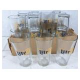 24 Miller Lite Beer Glasses