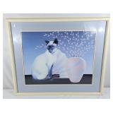 Beautiful 1980's Art Print - Siamese Cat