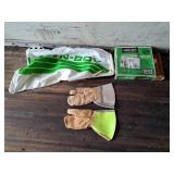Lawnboy lawnmower replace bag and welding gloves