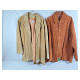 Pair of Suede Jackets - Woman's Large & Size 10