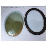 Vintage Bubble Glass Frame w/Glass & Five