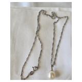 Sterling Silver 925 Single Pearl Pendent with