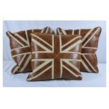 British Flag Throw Pillows x3