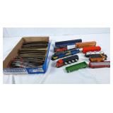 Lima & Bachmann model train cars and train track