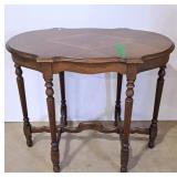 Mid Century 6 Leg Walnut Burl Lamp Hall Parlor