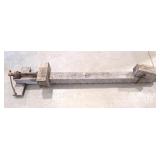 Antique wooden screw clamp vise