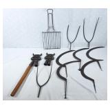 Vintage scythe's, Fence Wood Slat Picket, etc