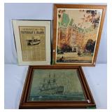 Trio of Prints - Nantucket News, Victory Ship &