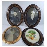 Collection of Bubble Glass Frames w/Antique