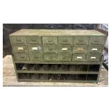 Parts Organizer with 18 drawers and 16 cubbies