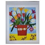 Maud Lewis Print - Flowers in Red Pot 17/500