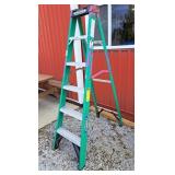 5 step warner  fiberglass ladder
