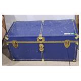 Vintage Blue Metal Chest - 34'Wx16'Dx16'H