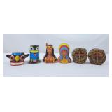 Colourful Indigenous S&P Sets - Plastic & Ceramic