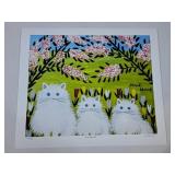 Maud Lewis Print - Three White Cats 39/500