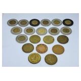 Eight Canada One Dollar Coins and Twelve Canada