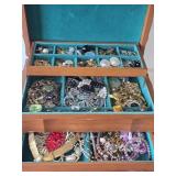 Vintage Jewelry Chest with Contents