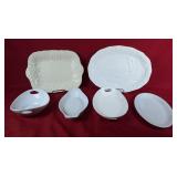 2 Large Serving Trays and 4 other serving dishes