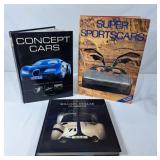 Trio of Car Books - Concept Cars, Million Dollar