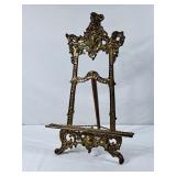 Ornate Brass Tabletop Easel. - 19.5'H