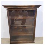 Vintage Hanging wall cabinet glass front - WOOD