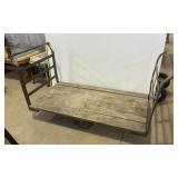 Metal Frame Shop Cart on Castor Wheels
