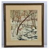 W.B.C. Braithwaite Winter Scene Framed Print -