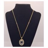 Gold Plated Necklace with cubic Zirconia Pendant