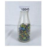 Milk Jar Filled With Marbles