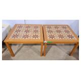 Stylish Retro Mid Century Tiled Teak Coffee Side