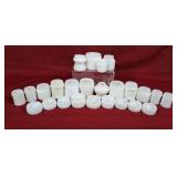 Collection of Vintage Milk Glass Bottles -