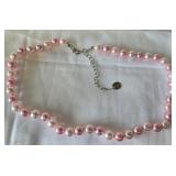 Icing Pink Knotted Pearl Necklace