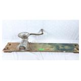 Large No 22 Meat grinder on support board