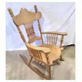 Antique oak rocking chair,  Victorian-era