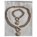 Guess Necklace & Bracelet Set Toggle Closure