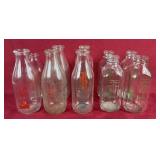 10 Glass Milk Bottles