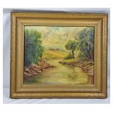 Edwin Johnson Framed Painting - 17'Wx15'H