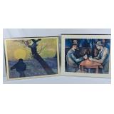 Cezanne 'The Card Players' Print 20'Hx24'W &