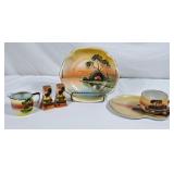 Vintage Noritake & Chikaramachi Handpainted Bowl,