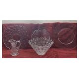 Vintage Heisey Glass Serving Platter, Vintage