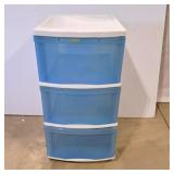 Rolling 3 drawer storage shelf