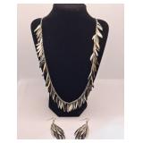 Silver toned Spiked Necklace