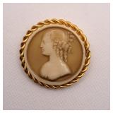 Victorian Brooch of Lady