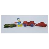Vintage Toys - Tootsie Toy Red Jeep, Japanese Tin