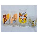 Marvel, Peanuts and Flintstones Glasses